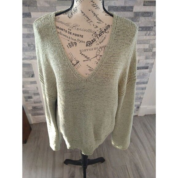 Philosophy extra large light olive green sweater - Picture 2 of 8